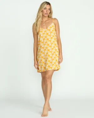 90's Babe Mini Dress - Golden Peach Billabong