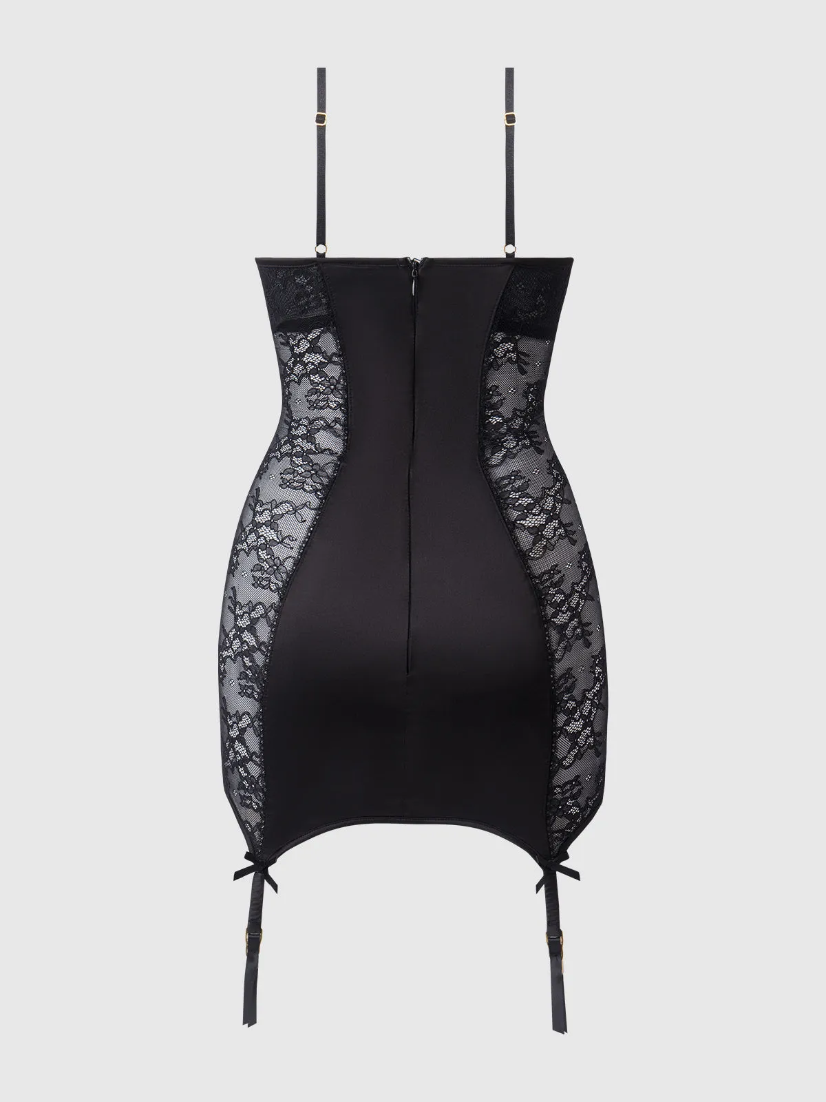 Adelaide Satin & Lace Push Up Chemise by Frederick's of Hollywood