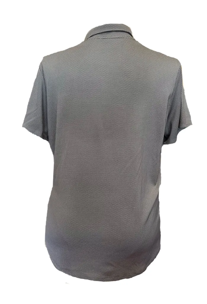 Adidas Gray Dotted Women's Short Sleeve Golf Top w/Logo Size 2XL