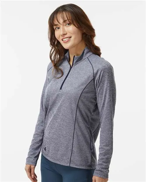 Adidas Ladies Space Dyed Quarter-Zip Pullover