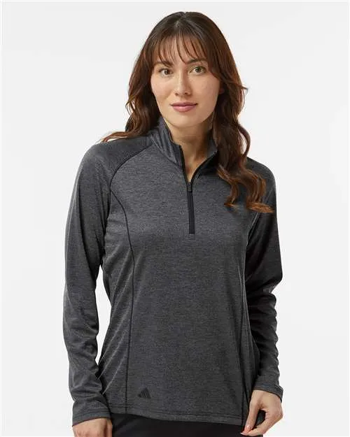 Adidas Ladies Space Dyed Quarter-Zip Pullover