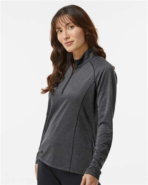 Adidas Ladies Space Dyed Quarter-Zip Pullover