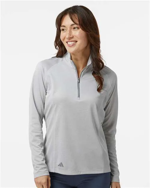 Adidas Ladies Space Dyed Quarter-Zip Pullover