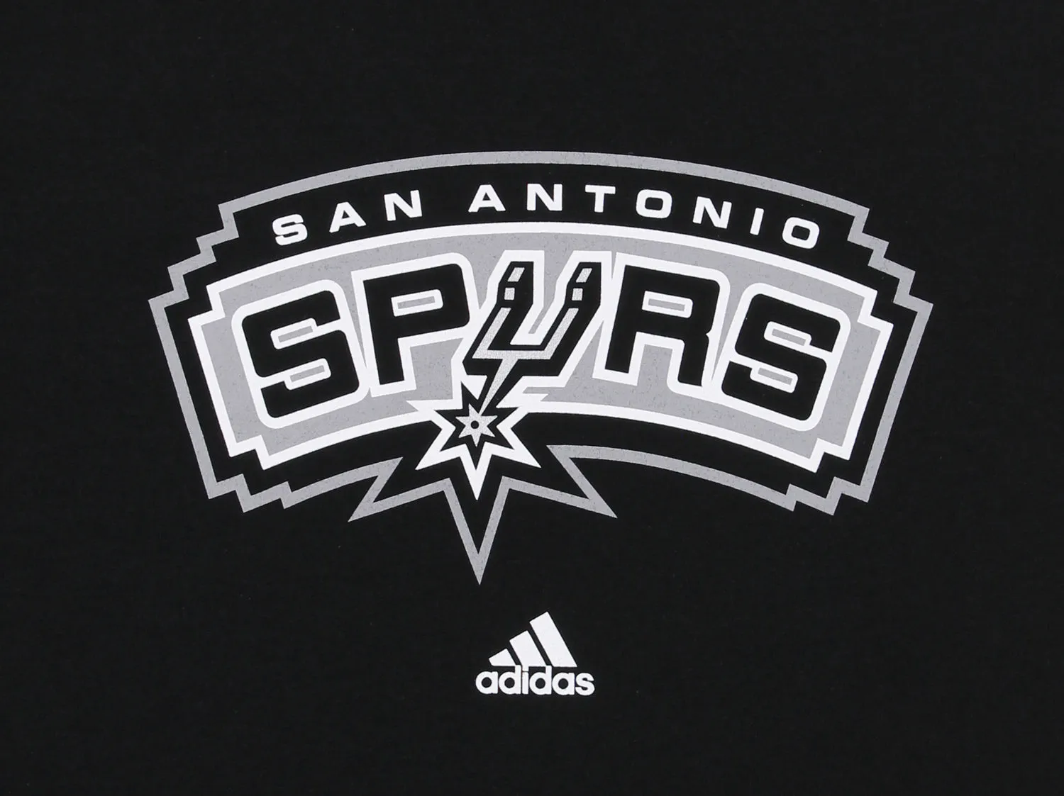 Adidas NBA Men's San Antonio Spurs Primary Logo T-shirt, Black