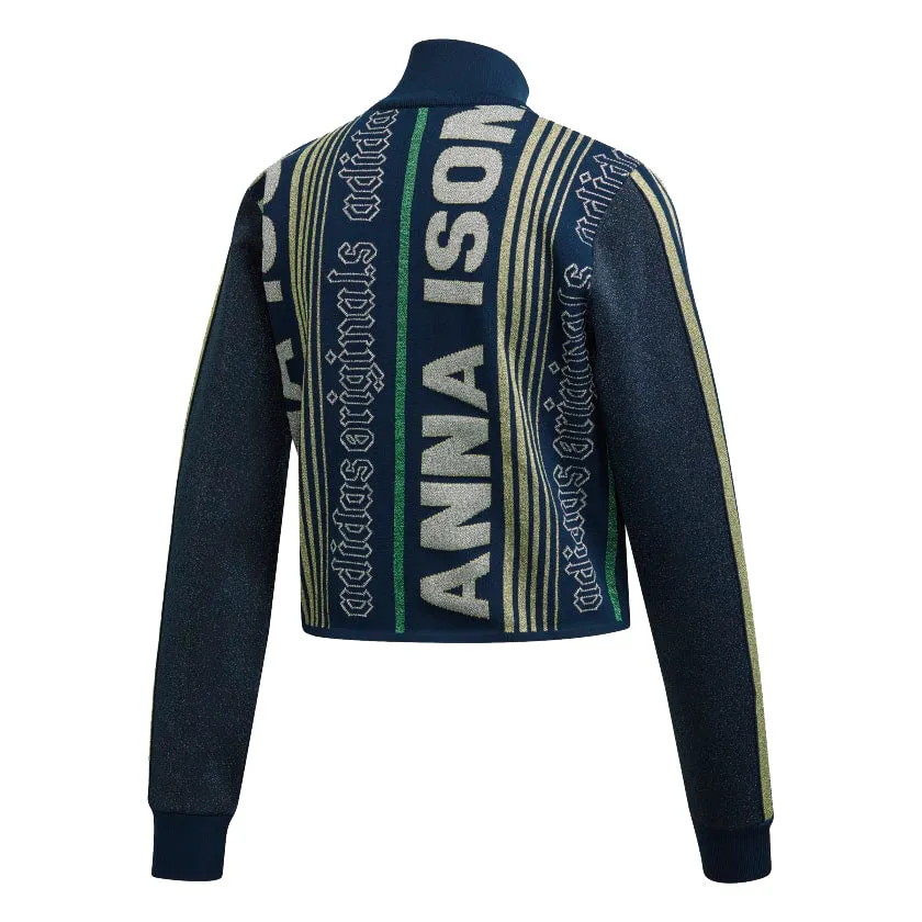 Adidas Women's Sport Inspired Track Jacket, Night Indigo / Semi Frozen Yellow / Dash Grey