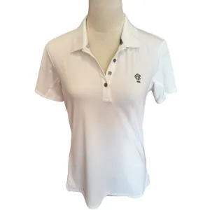 Adidas Women's White Button Golf Polo w/ Logo Size M