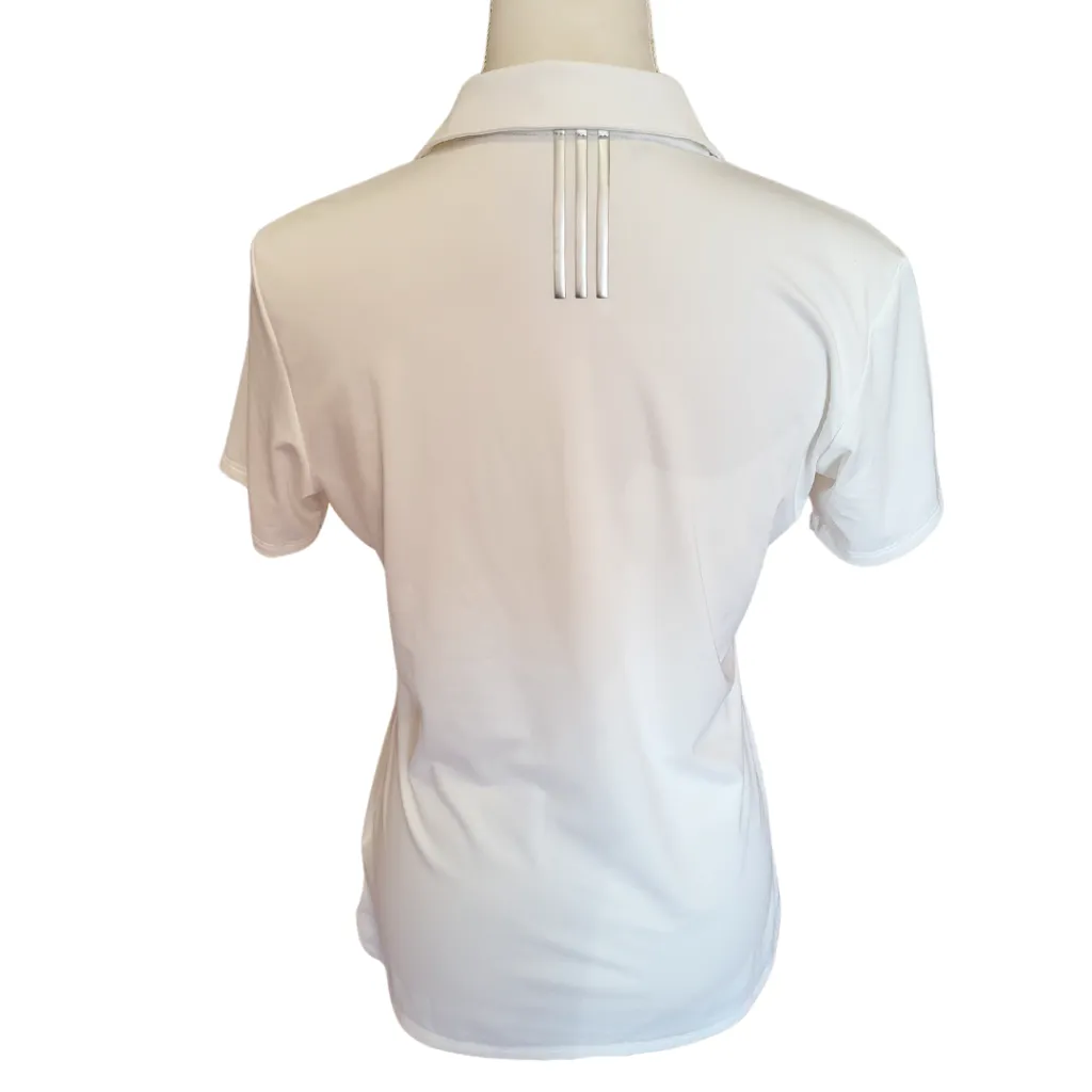 Adidas Women's White Button Golf Polo w/ Logo Size M