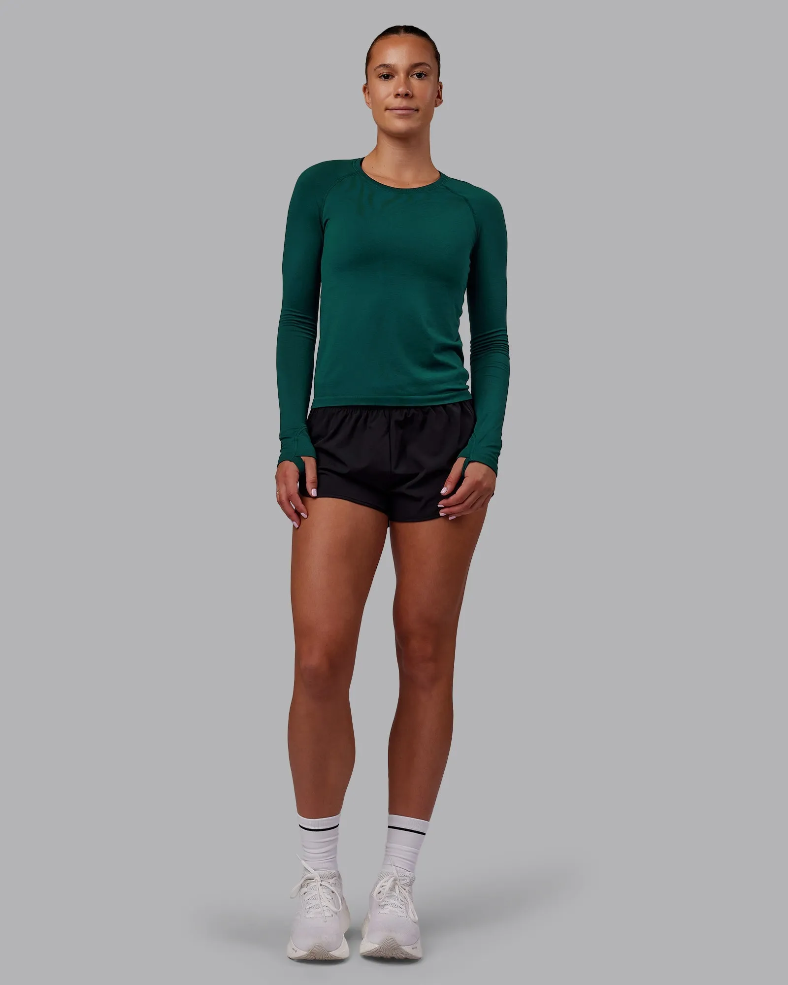 AeroFLX  Seamless Long Sleeve Tee - Dark Moss/Dark Moss