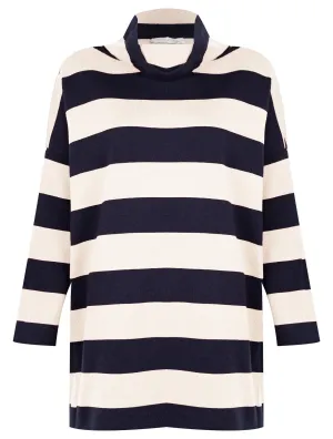 Amazing Woman Stina Roll Neck Supersoft Stripe Top