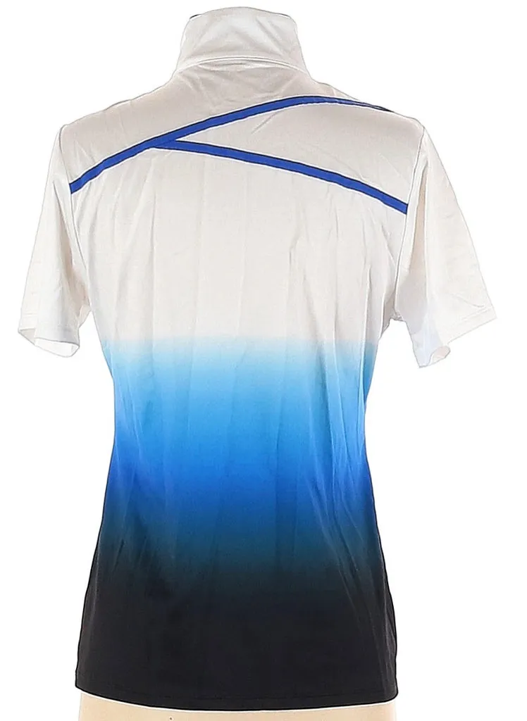 Antigua One & Blue Ombre Snap Golf Polo Size S