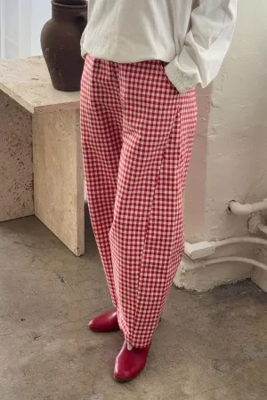 Arc Pants (Red Gingham)