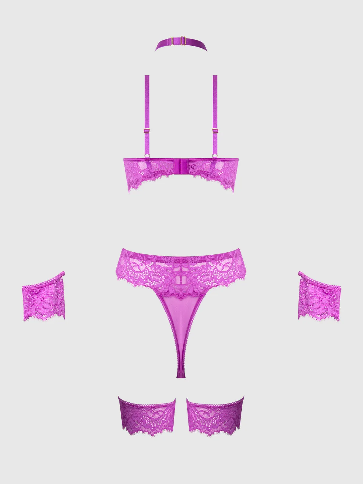 Arianna Lace & Chains Thigh Garter Teddy by Frederick's of Hollywood