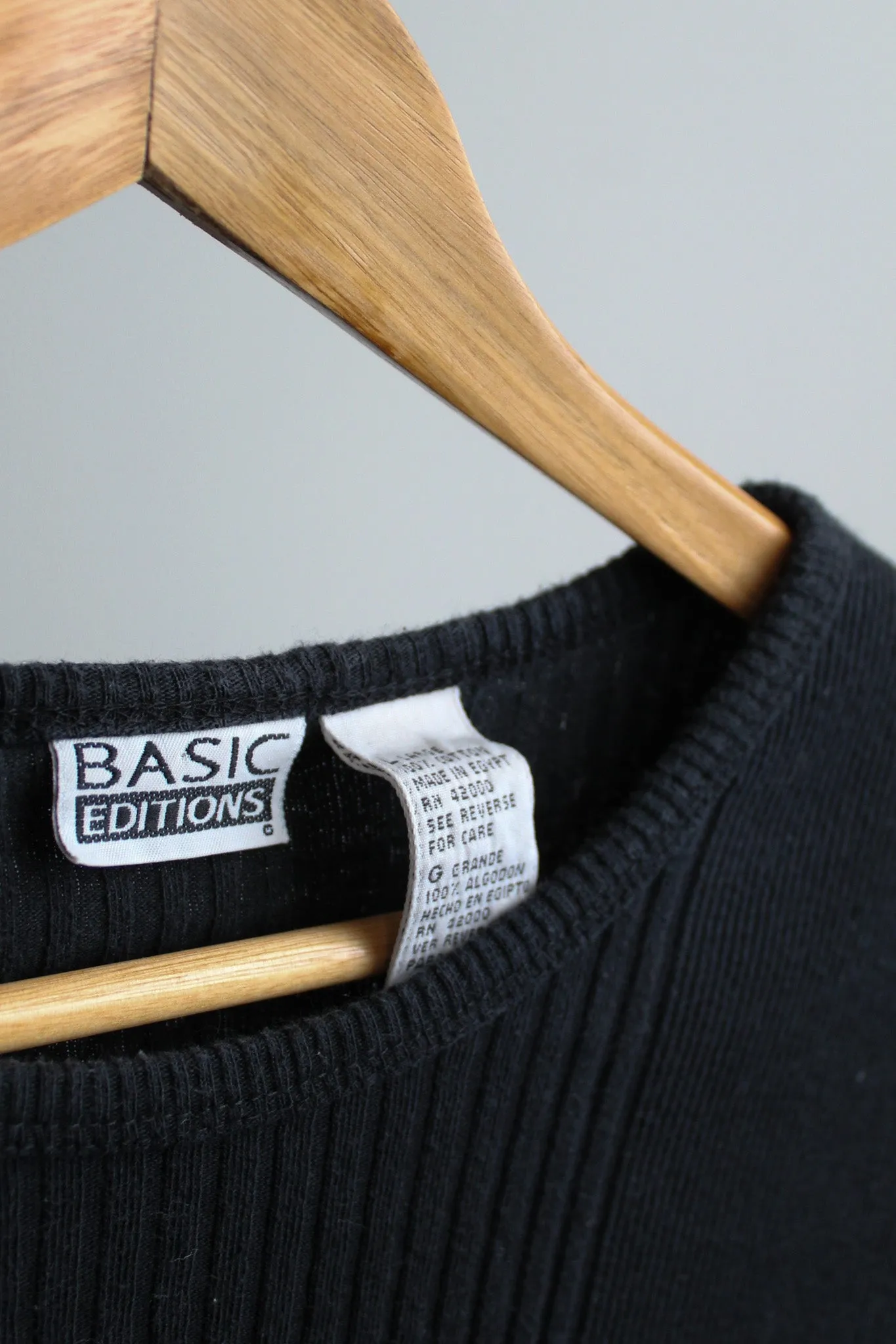 ash black cotton tee 1919 Vintage