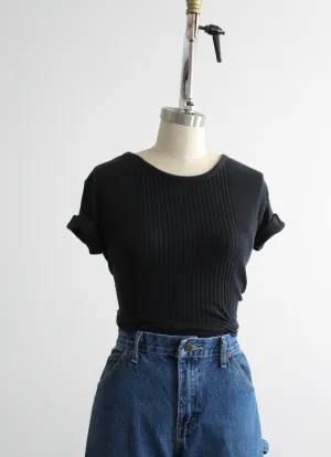ash black cotton tee 1919 Vintage
