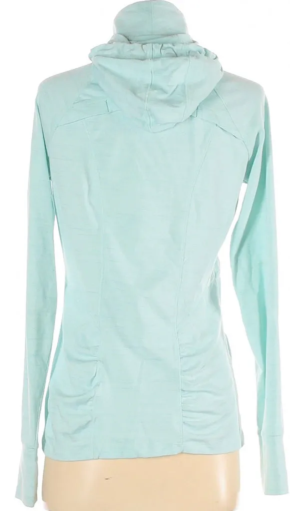 Athleta Mint Heather Hooded Half Zip Pullover Size S MSP$
