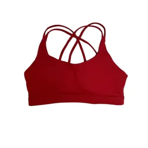 Athletic Bra In Red, Size: M