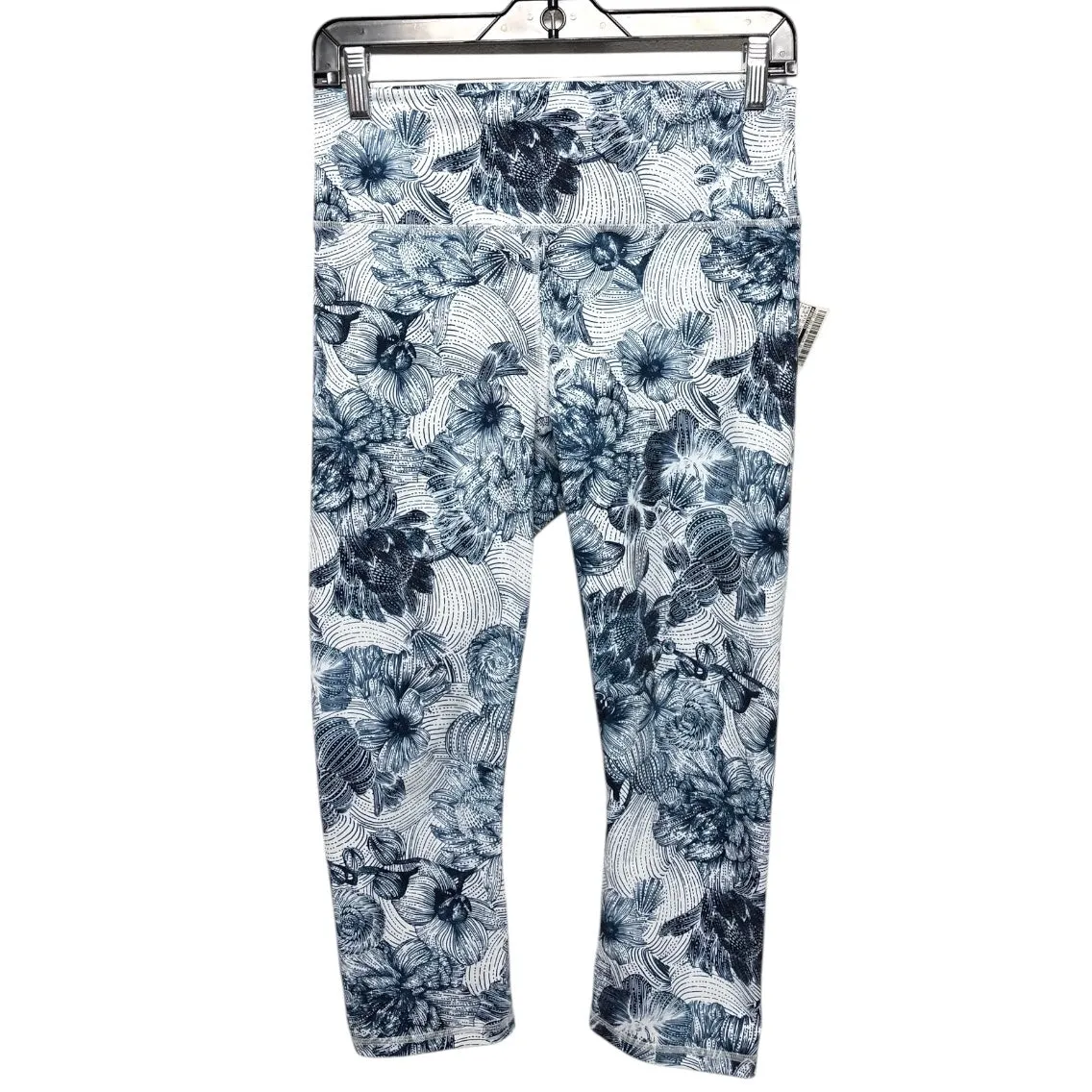 Athletic Capris By Fabletics In Blue & White, Size:M