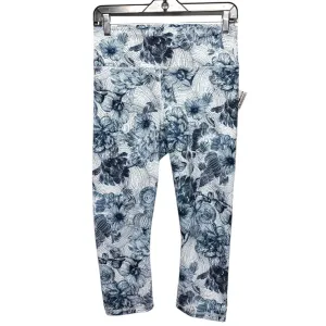 Athletic Capris By Fabletics In Blue & White, Size:M