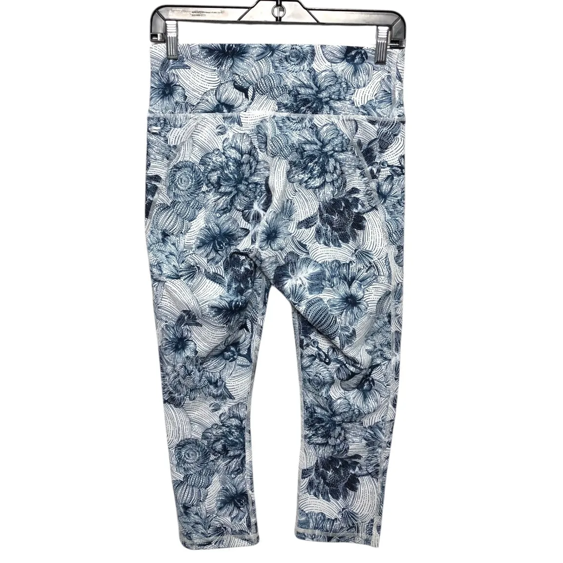 Athletic Capris By Fabletics In Blue & White, Size:M