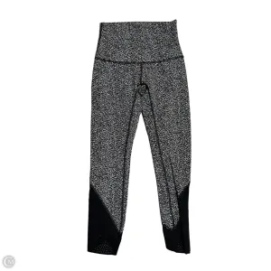 Athletic Capris By Lululemon In Black & White, Size: 4