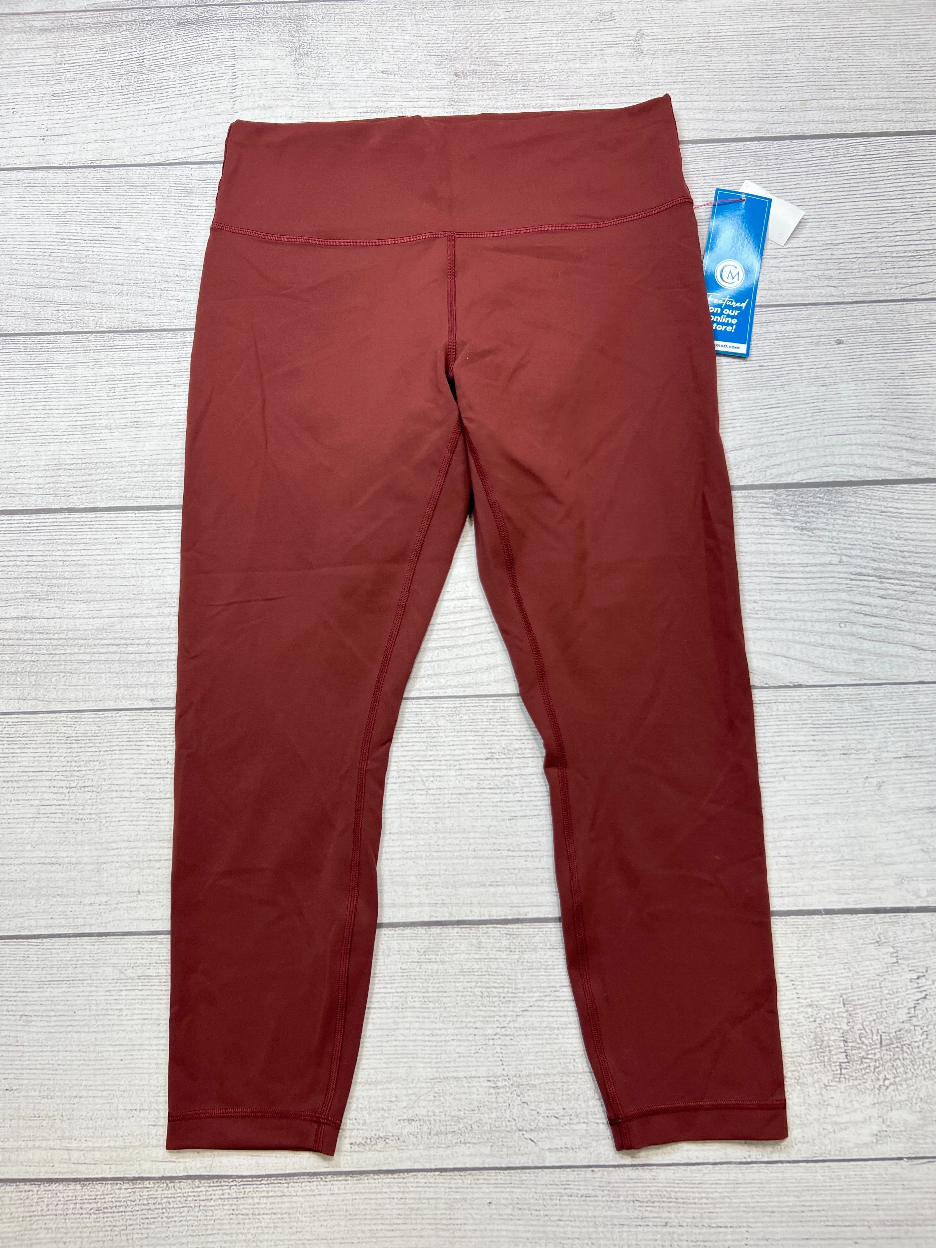 Athletic Capris By Lululemon In Red, Size: L