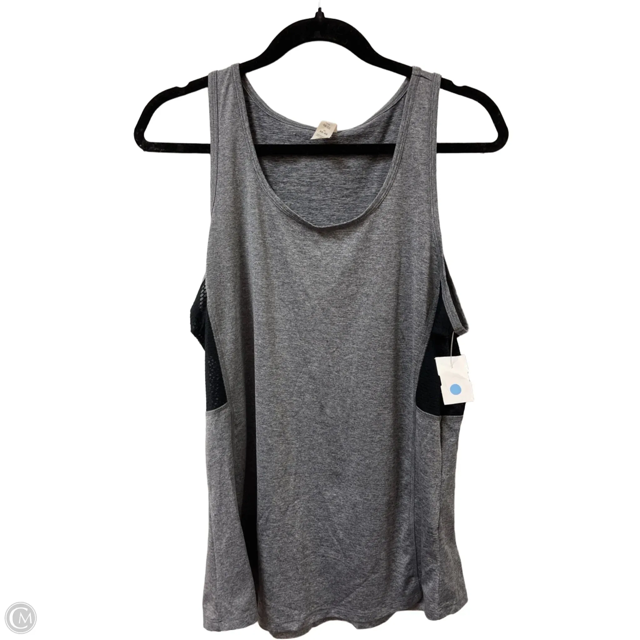 Athletic Tank Top By Bally In Grey, Size: Xl