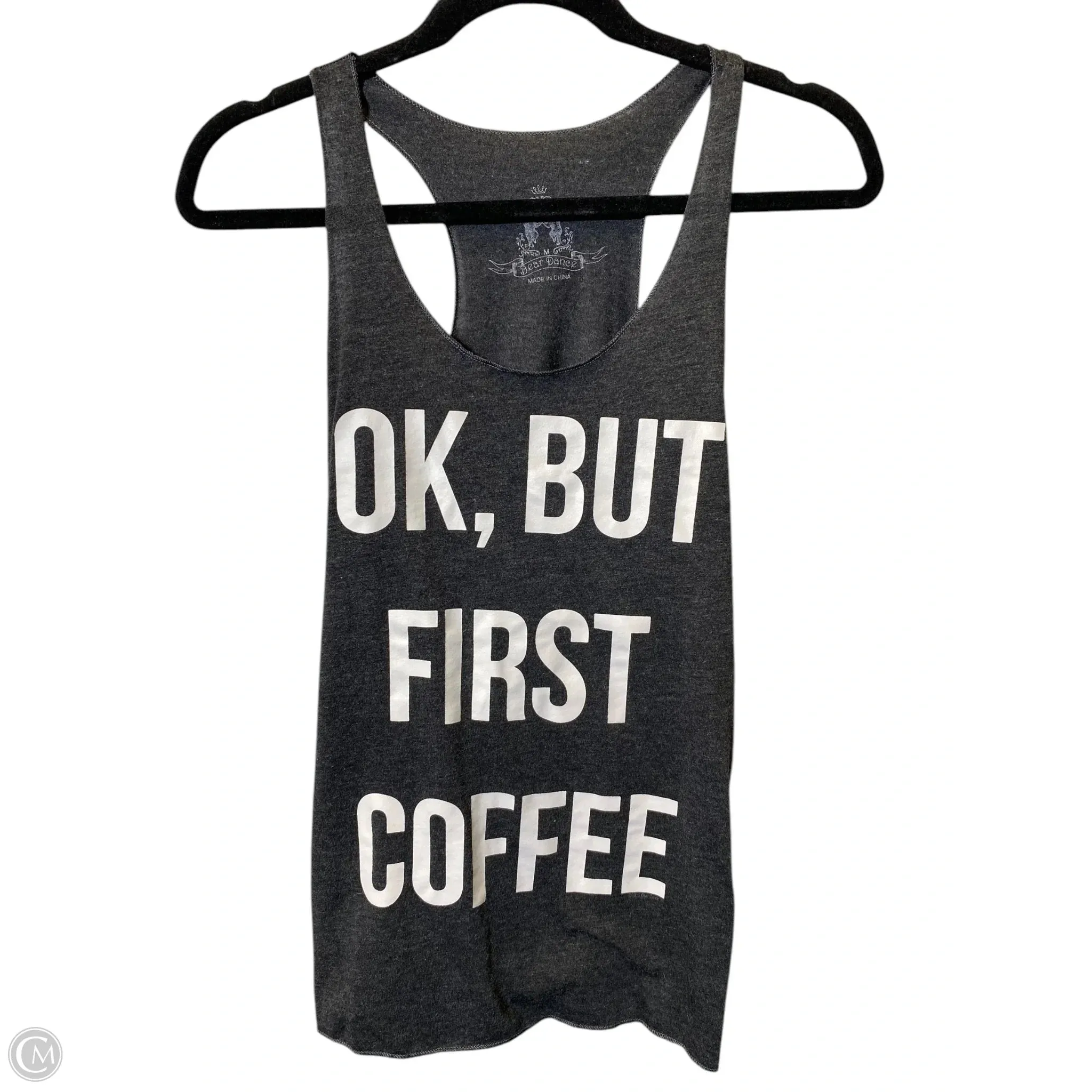 Athletic Tank Top By Cmc In Grey, Size: M