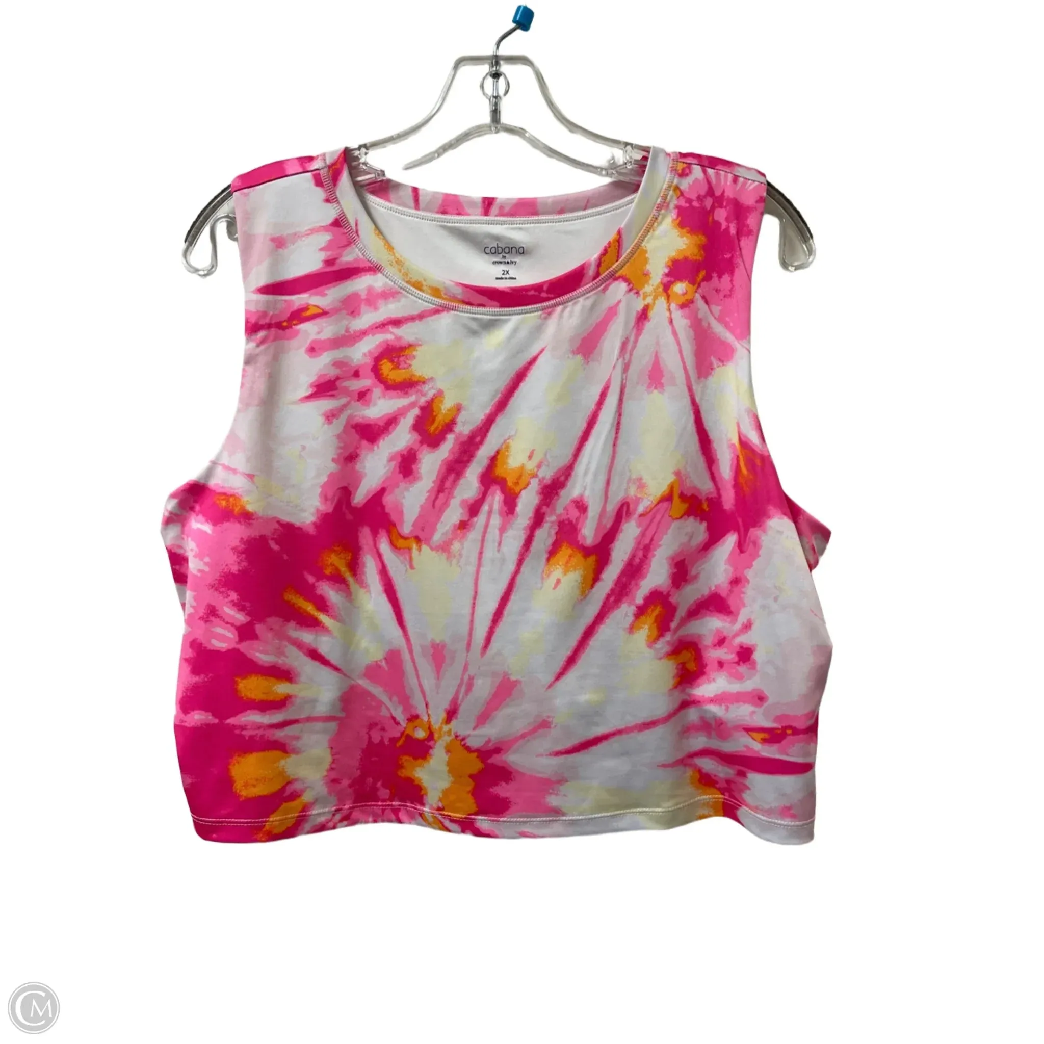 Athletic Tank Top By Crown And Ivy In Pink, Size: 2x