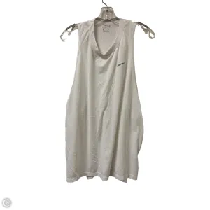 Athletic Tank Top By Nike In White & Yellow, Size: Xl