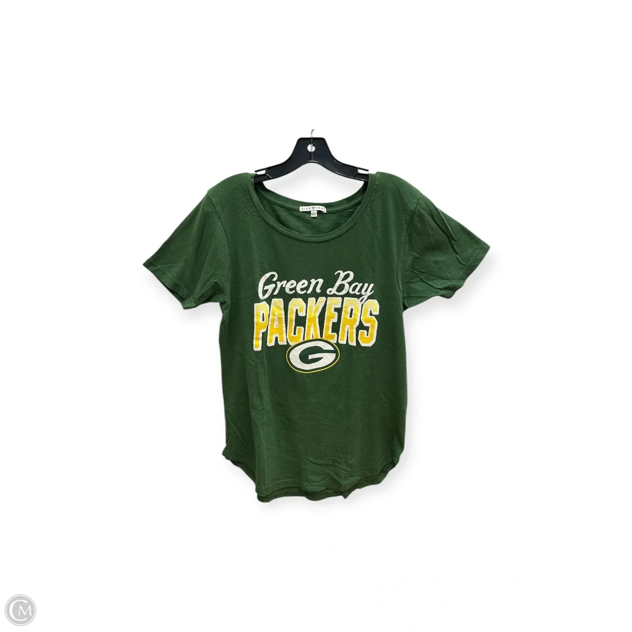 Athletic Top Short Sleeve By Junk Food In Green, Size: S
