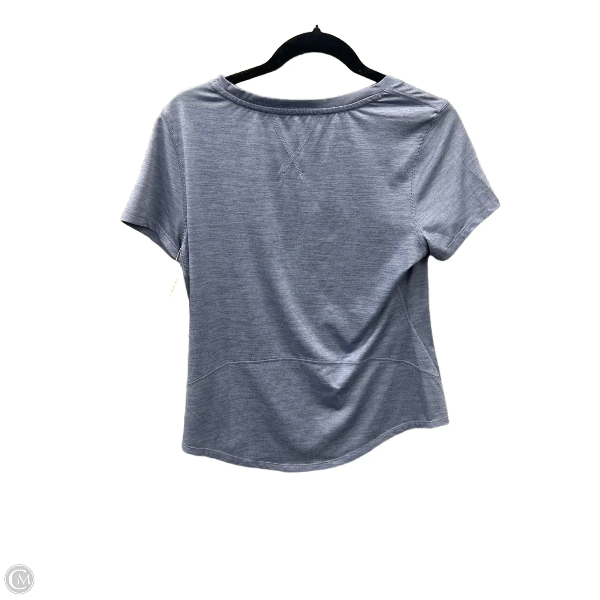 Athletic Top Short Sleeve By Layer 8 In Blue, Size: M