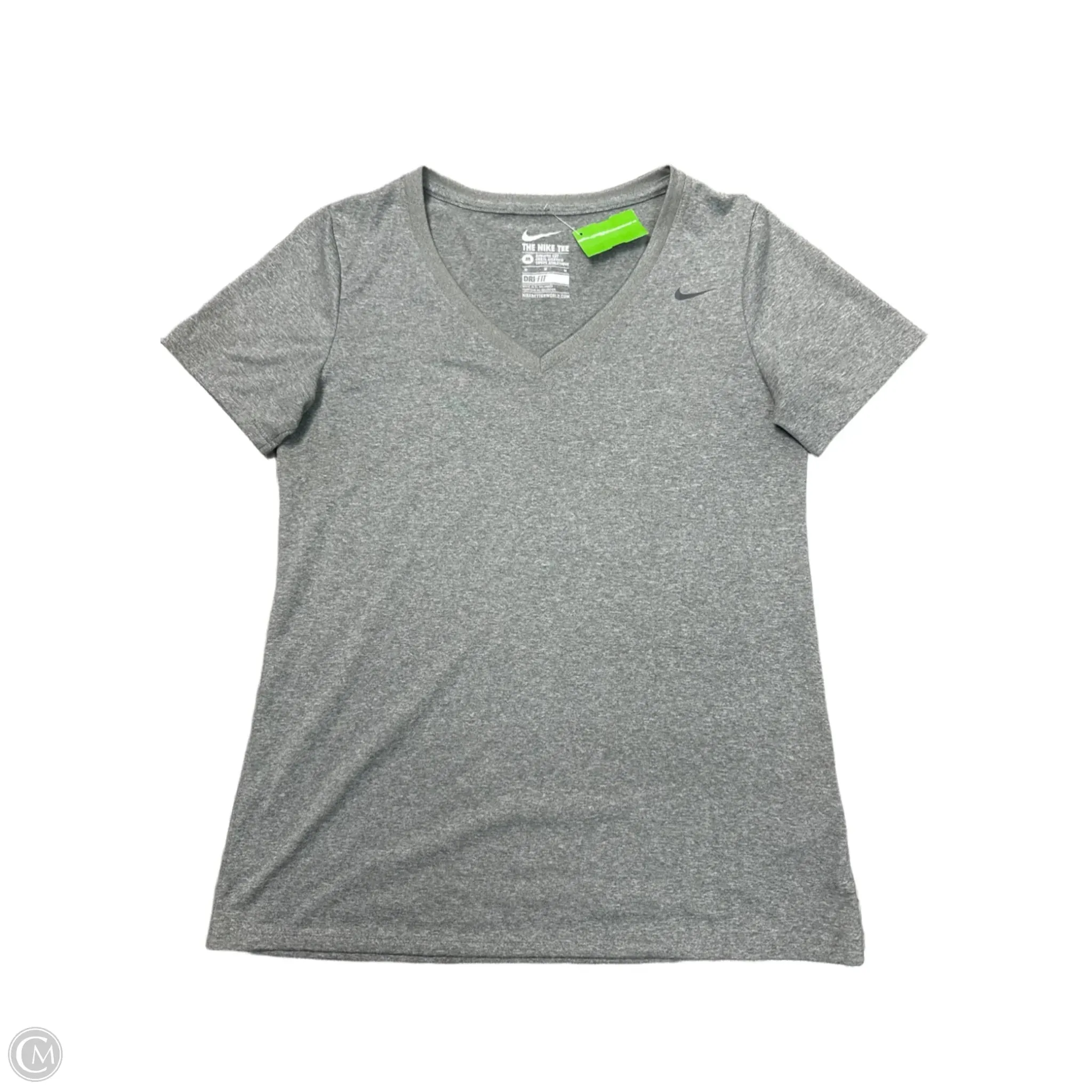 Athletic Top Short Sleeve By Nike Apparel In Grey, Size: M