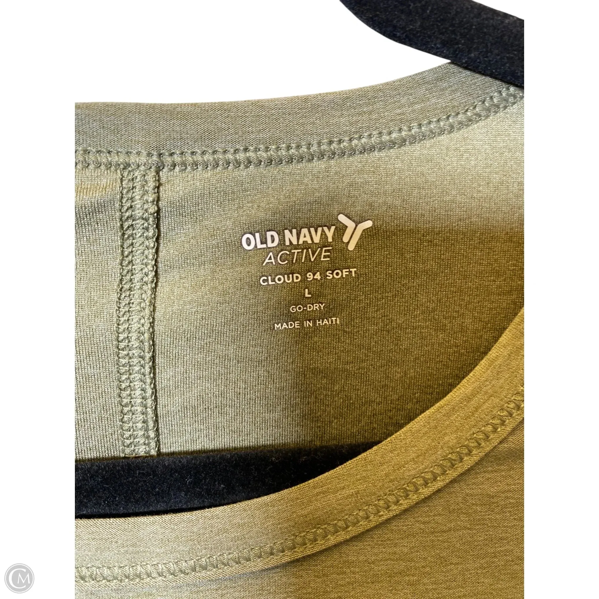 Athletic Top Short Sleeve By Old Navy In Green, Size: L