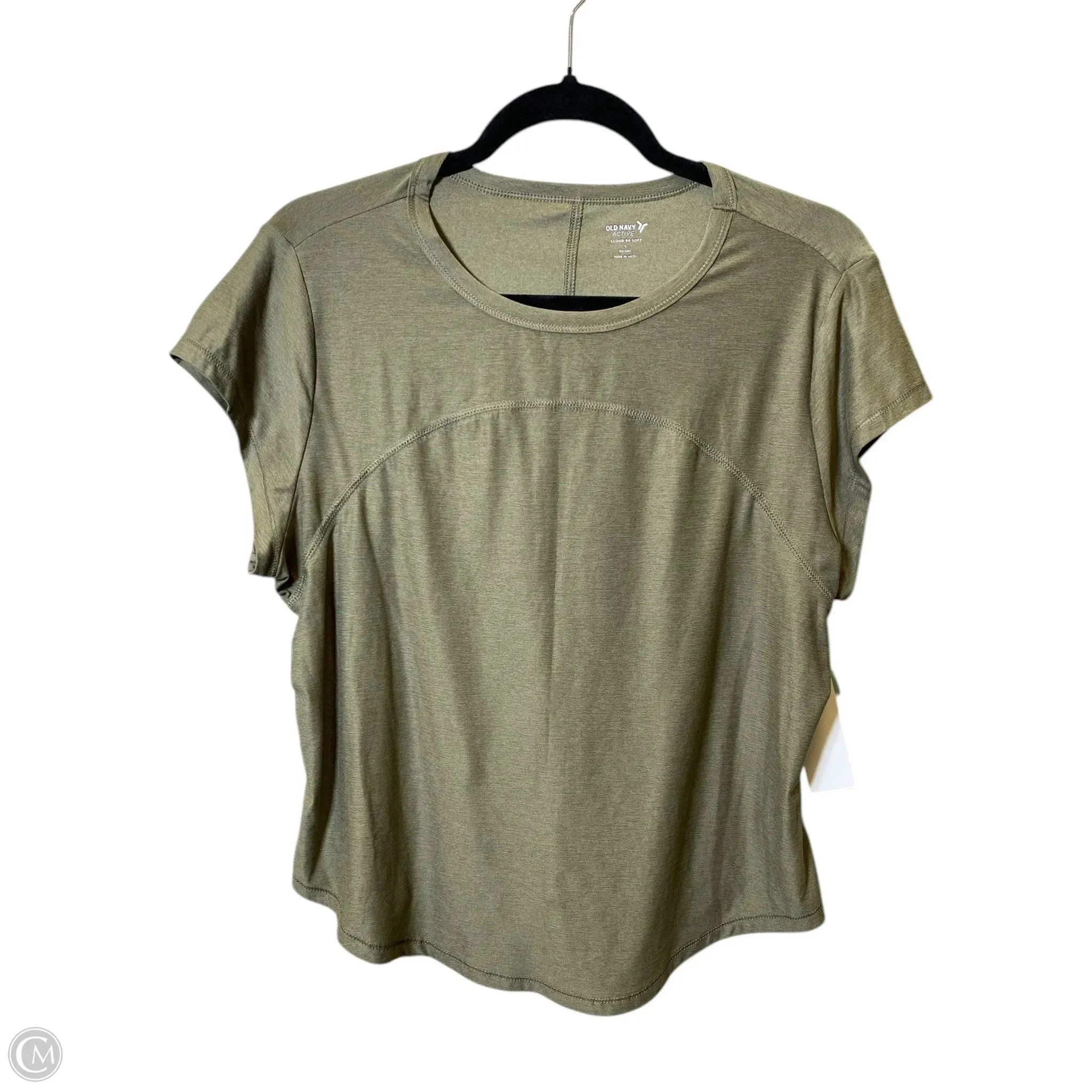 Athletic Top Short Sleeve By Old Navy In Green, Size: L