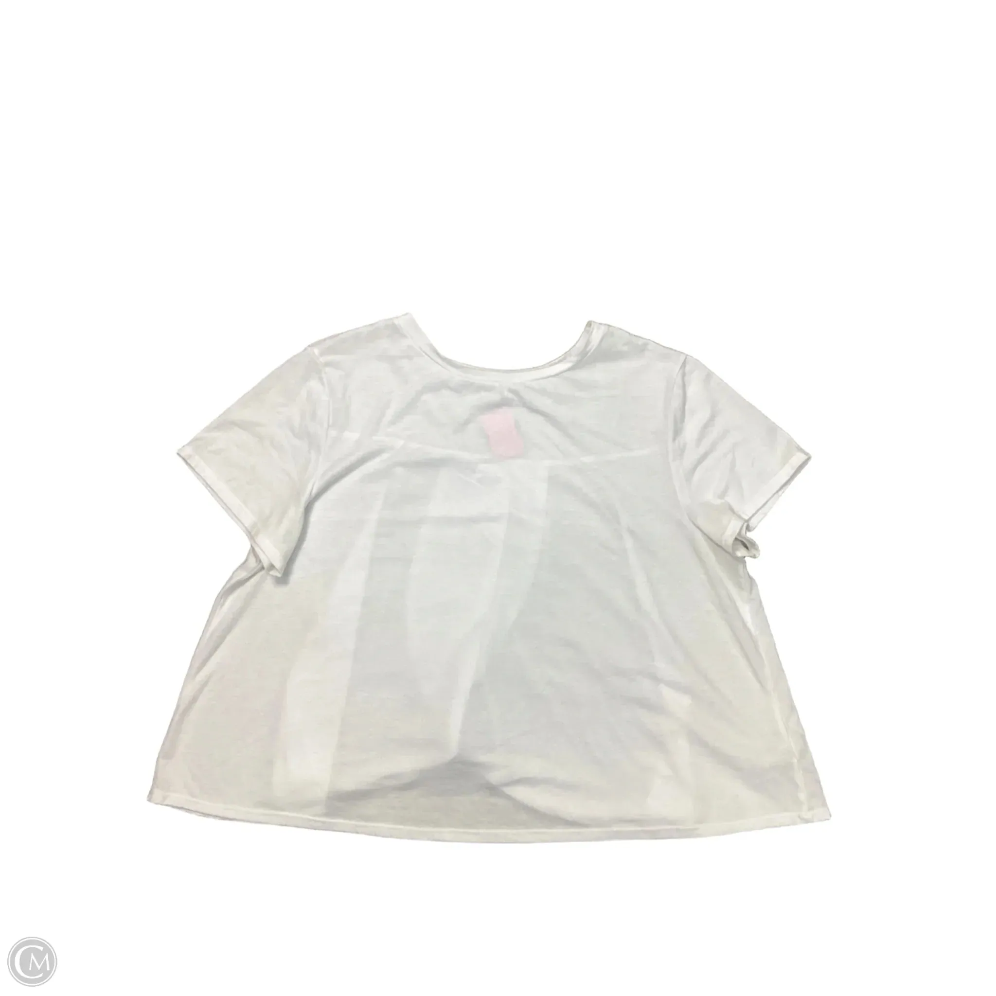 Athletic Top Short Sleeve By Old Navy In White, Size: Xl