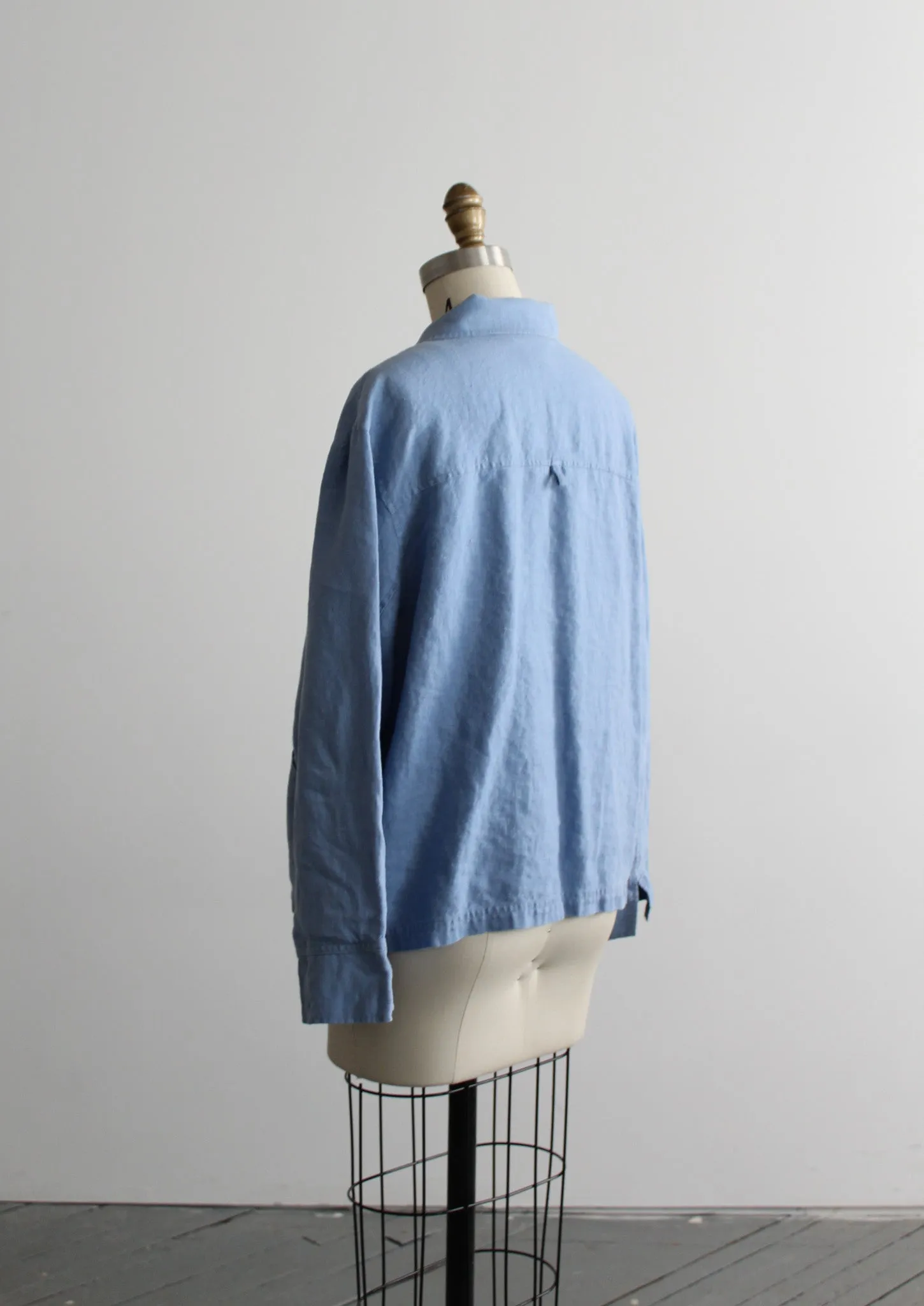 avalon ruffle denim blouse 1919 Vintage