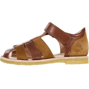 Bailey sandal suede stripes - cognac Wheat