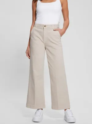 Beige Darma Wide Leg Pant Guess