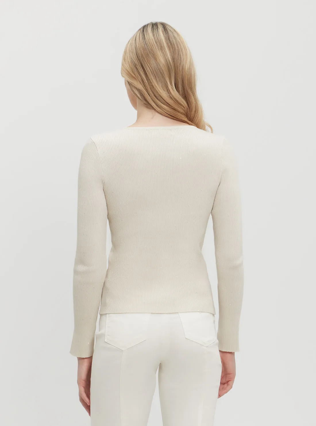 Beige Eden Knit Cardigan Guess