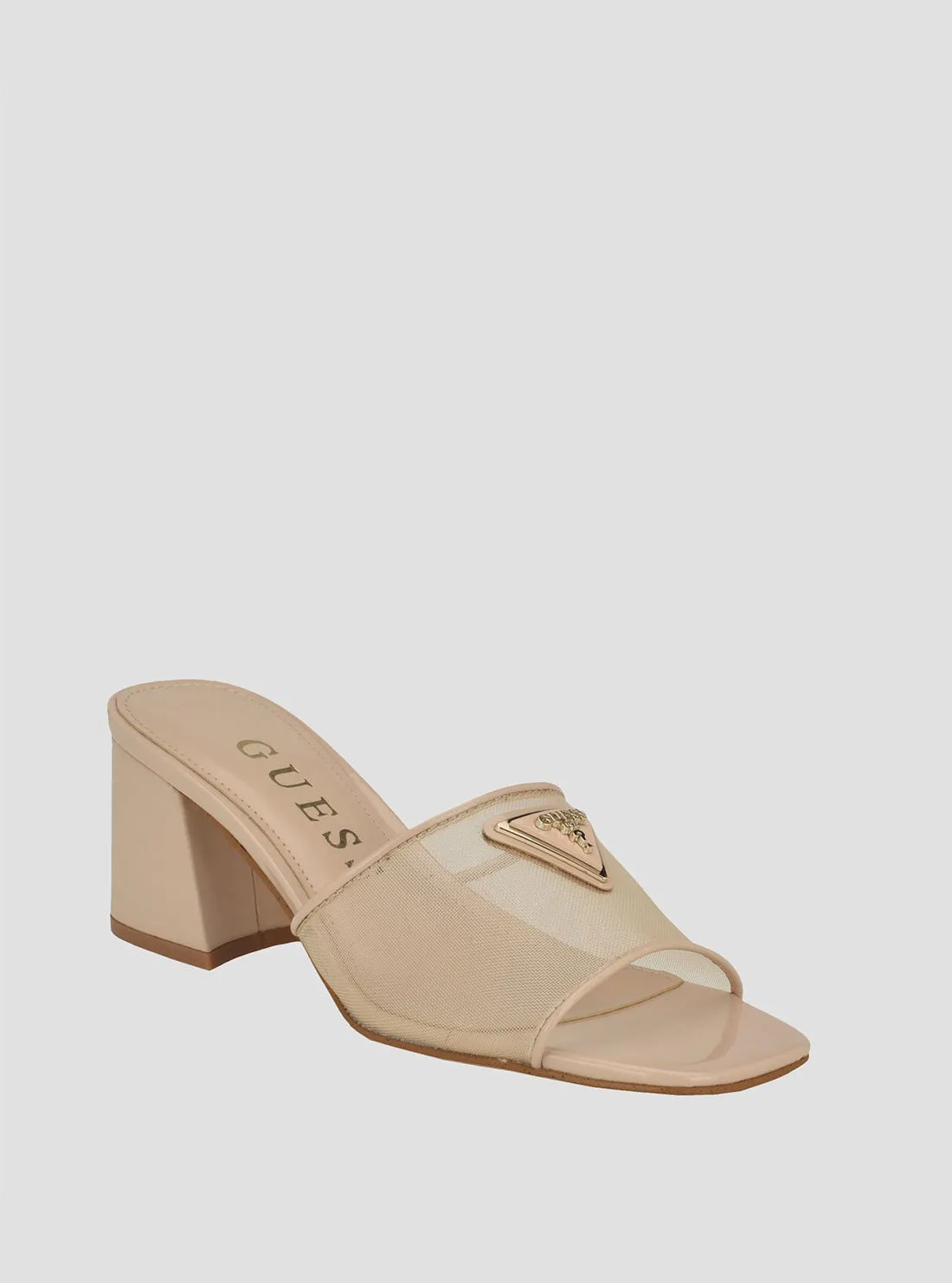 Beige Gable Block Heel Guess