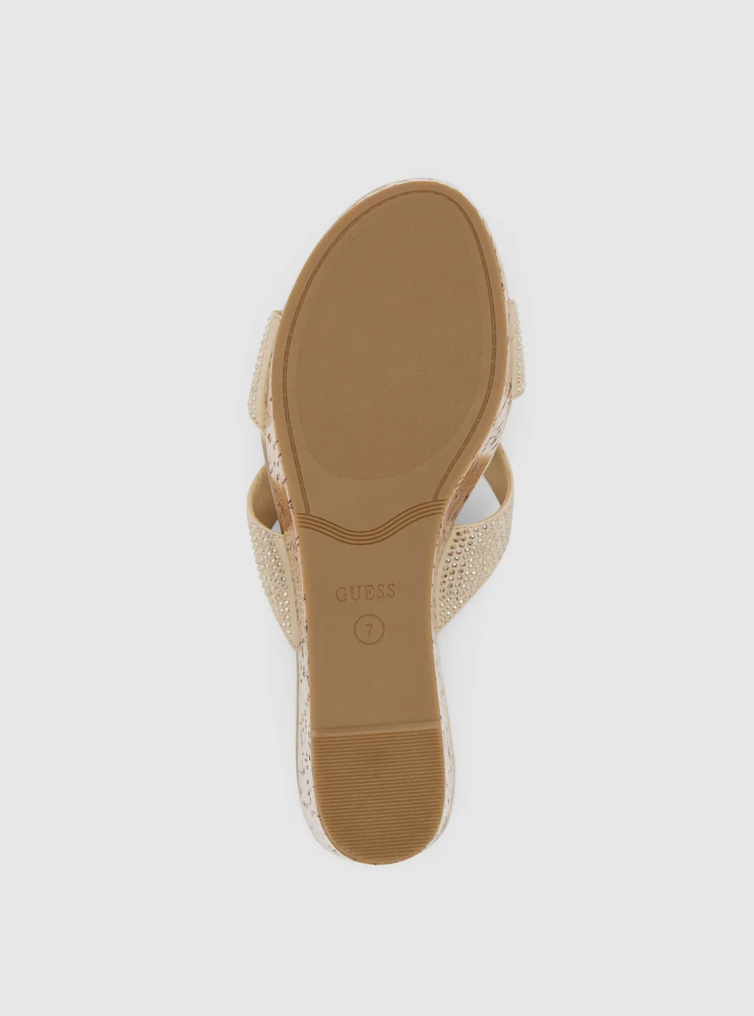 Beige Lonaa Platform Sandals Guess