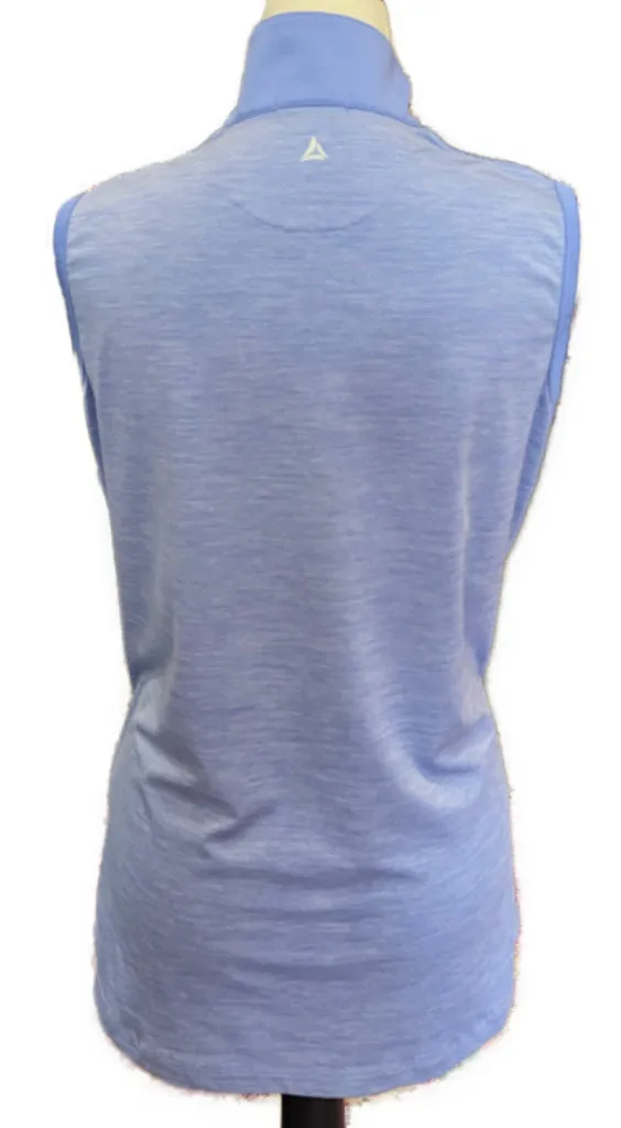 Bermuda Sands Light Purple Heather. Sleeveless Golf Top with Logo Size L MSP$80