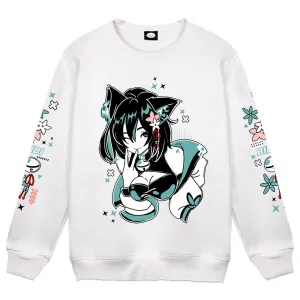 BIBI Sakura Selfie White Crewneck