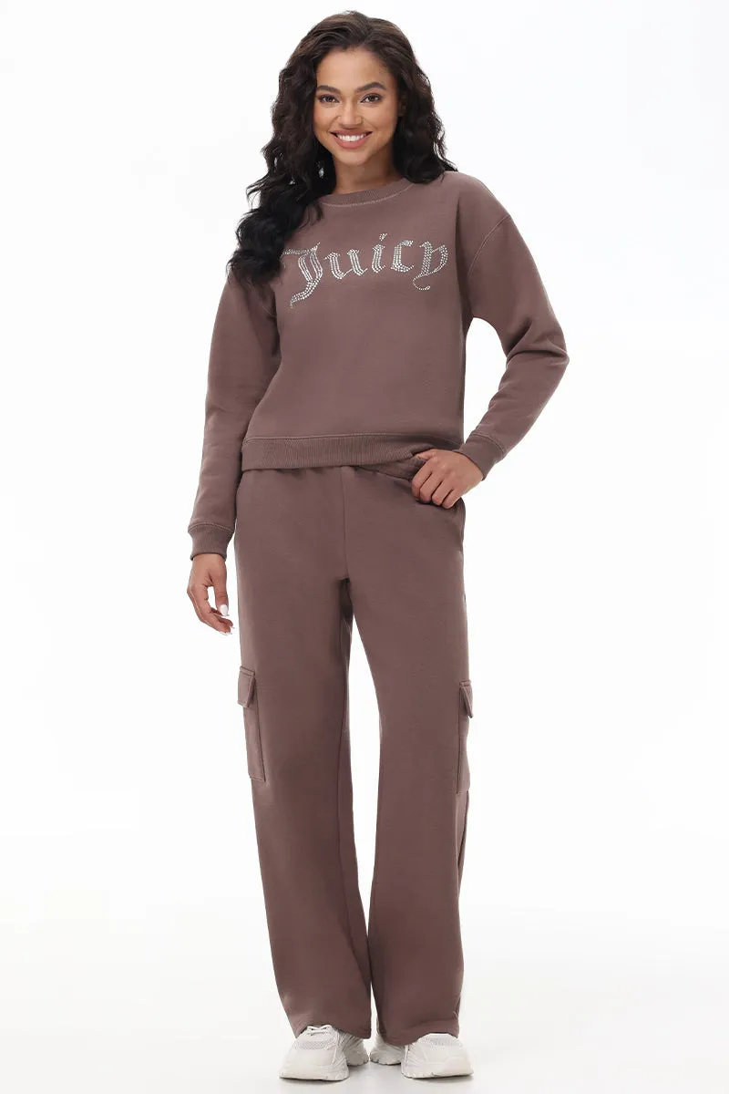Big Bling Fleece Crewneck Pullover by Juicy Couture