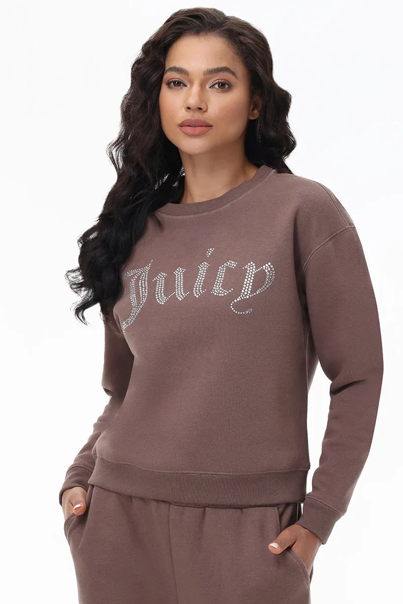 Big Bling Fleece Crewneck Pullover by Juicy Couture