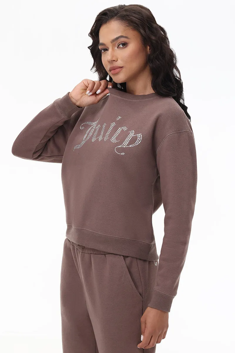 Big Bling Fleece Crewneck Pullover by Juicy Couture
