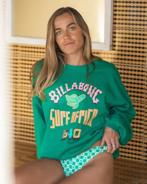 Billabong x Mami Wata Kendal Crewneck Sweatshirt - Emerald Green Billabong