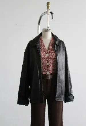 black leather jacket 1919 Vintage
