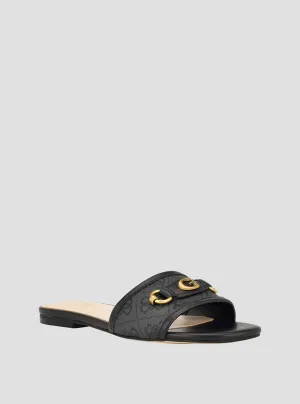 Black Logo Hammi Slide Sandal Guess