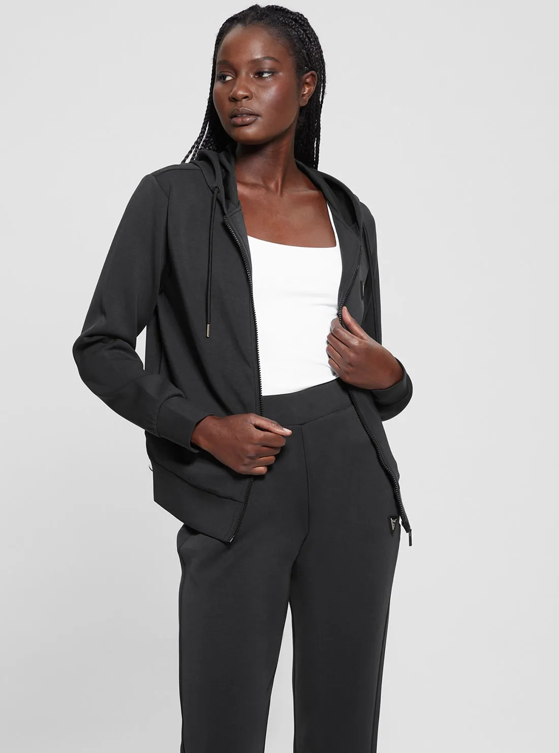 Black Olympe Hoodie Jacket Guess